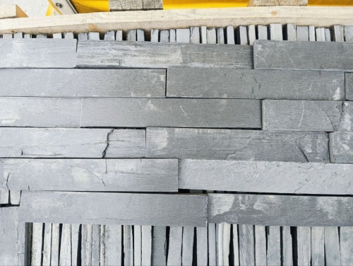 Плитка чёрная из натурального камня фасадная 30 см * 5 см, толщина 7 мм -30 мм купить в Санкт-Петербурге