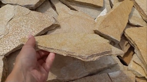 Плитняк златолит жёлтый для фасада 1,5-3 см купить в Санкт-Петербурге